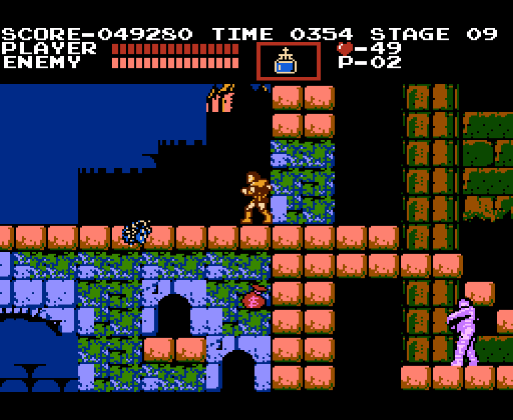 بازی Castlevania؛ مبارزه سایمون بلمونت با دشمنان در قلعه تاریک دراکولا