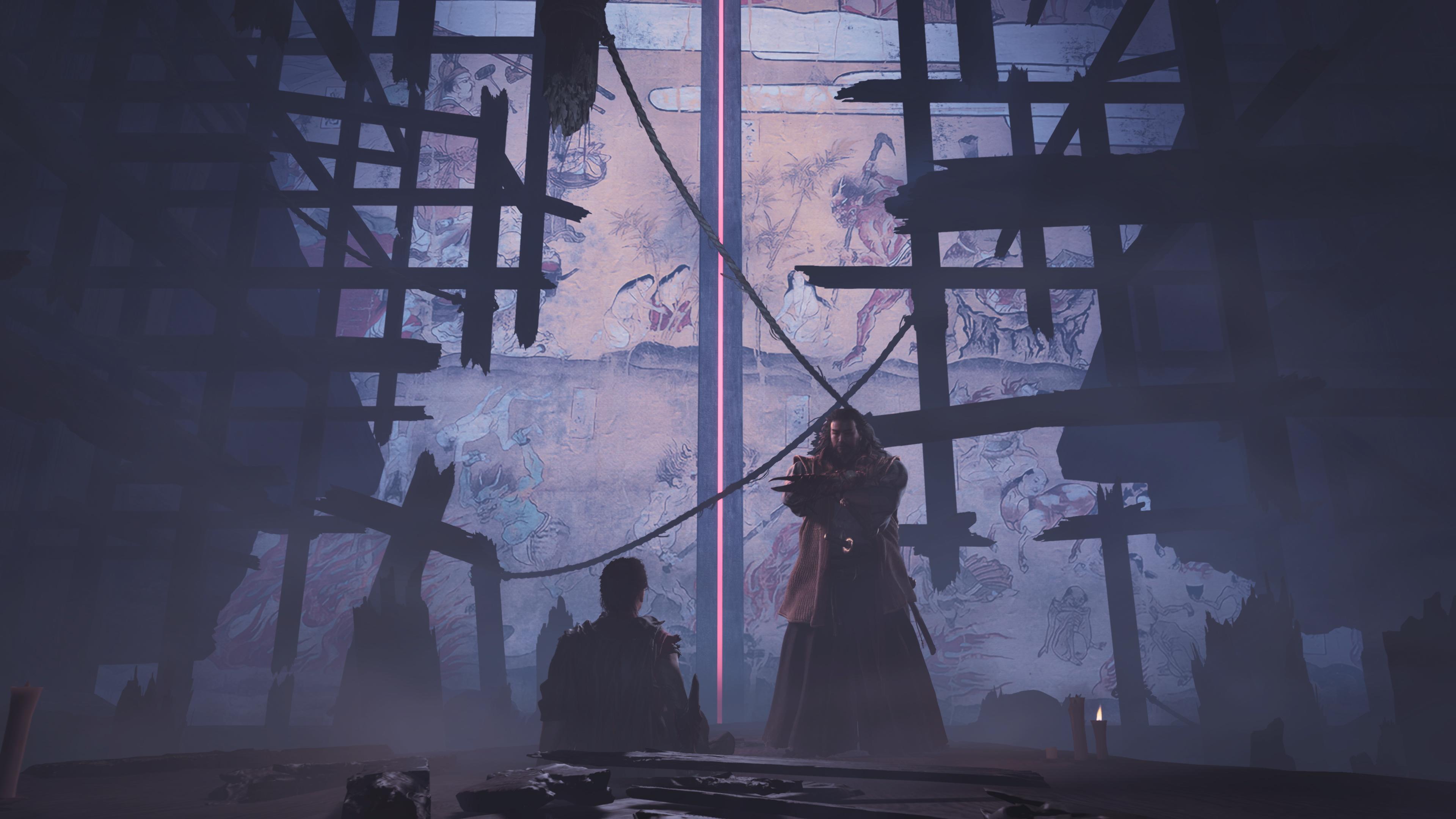 میاموتو موساشی در نمای پایانی بازی Onimusha: Way of the Sword